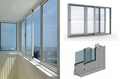 Алюминиевые раздвижные окна на балкон. Алюминиевые раздвижные окна