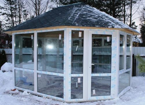 Пластиковые окна в беседку. Сборка пластиковых беседок