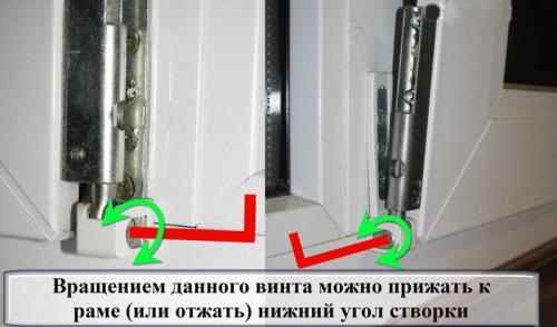 Регулировка створки пластикового окна. Регулируем створку по основным точкам