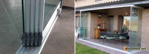 Окна из алюминиевого профиля для остекления террасы. Теплое и холодное остекление 08