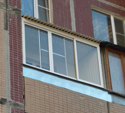 Остекление балконов с крышей. Цена остекление балкона с выносом в Хрущевке. 05 Остекление балконов с крышей. Цена остекление балкона с выносом в Хрущевке. 05