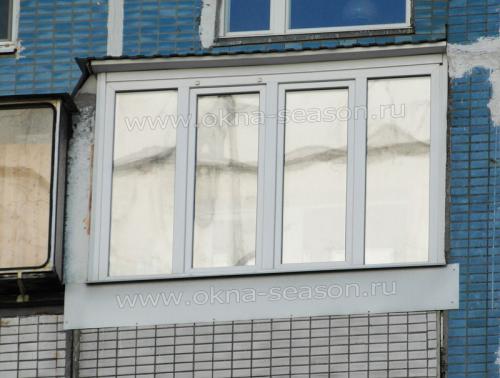 Остекление балконов с крышей. Цена остекление балкона с выносом в Хрущевке. 04 Остекление балконов с крышей. Цена остекление балкона с выносом в Хрущевке. 04