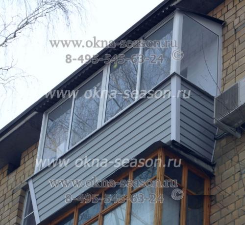 Остекление балконов с крышей. Цена остекление балкона с выносом в Хрущевке. 01 Остекление балконов с крышей. Цена остекление балкона с выносом в Хрущевке. 01