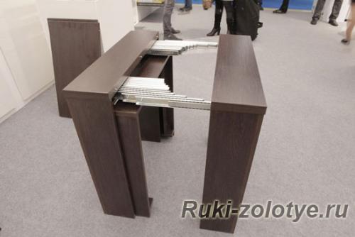 Механизм раздвижного стола мера. Обзор механизмов раздвижных столов