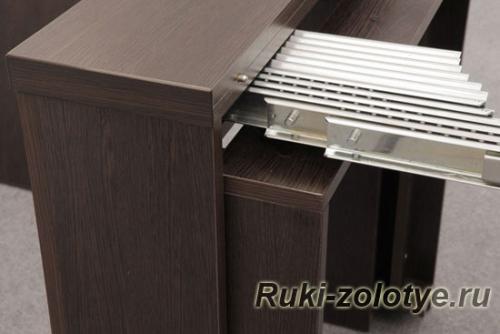 Механизм раздвижного стола мера. Обзор механизмов раздвижных столов