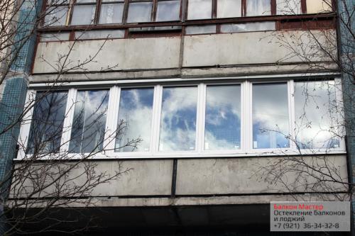 Холодное остекление балконов в Санкт-Петербурге. Холодное остекление балкона 16 Холодное остекление балконов в Санкт-Петербурге. Холодное остекление балкона 16